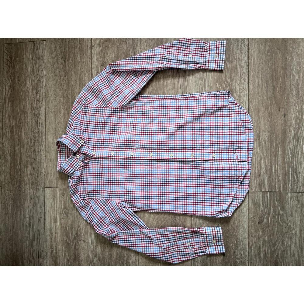 Vineyard Vines Men's Button-Down Shirt - Red, Blue, & White Checkered, XS Slim